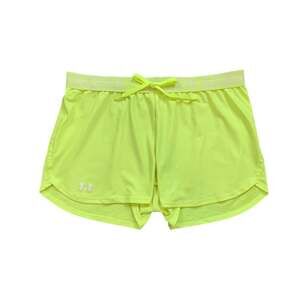 Under Armour Shorts Women L Large Highlighter Semi Fitted HeatGear Running Tulip